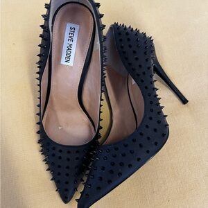 Steve Madden Black Studded Stiletto Heels